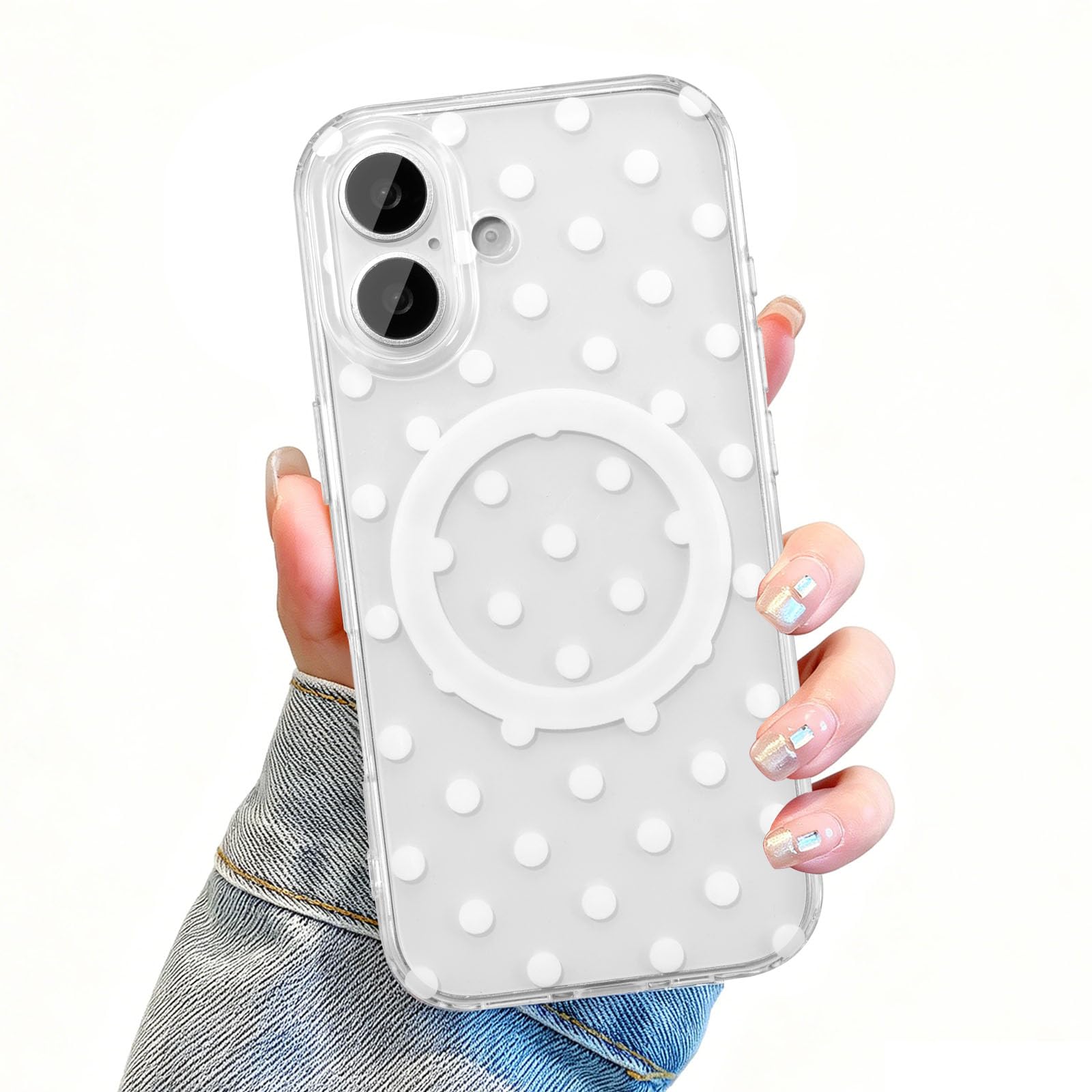 Amazon.co.jp: UEEBAI 対応 iPhone 17 用の ケース TPU ドット柄